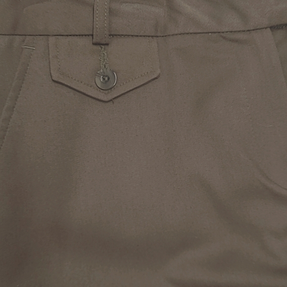 Van Heusen Slacks Pants Olive Green Stretch Straight leg high Rise Wide Leg 6 - Picture 6 of 7
